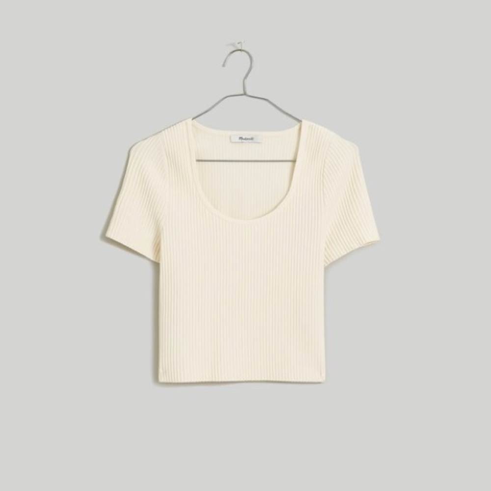 NWT Madewell Ottoman Crop Sweater Tee